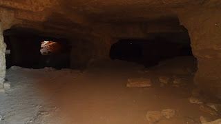 Up in the mountain are caves with bats inside