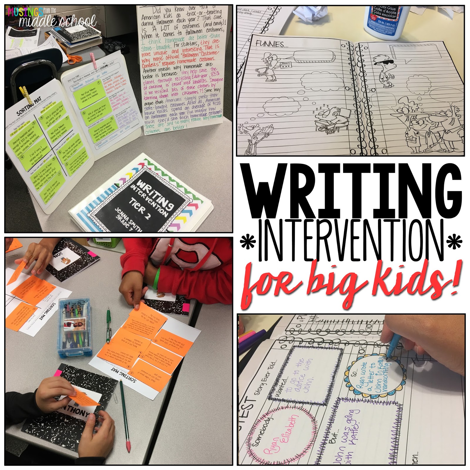 middle school writing interventions