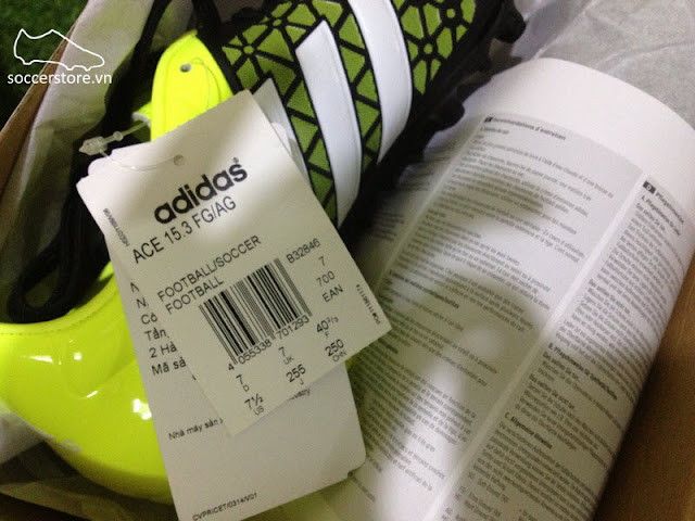 Adidas Ace 15.3 FG AG Core Black- White- Solar Yellow