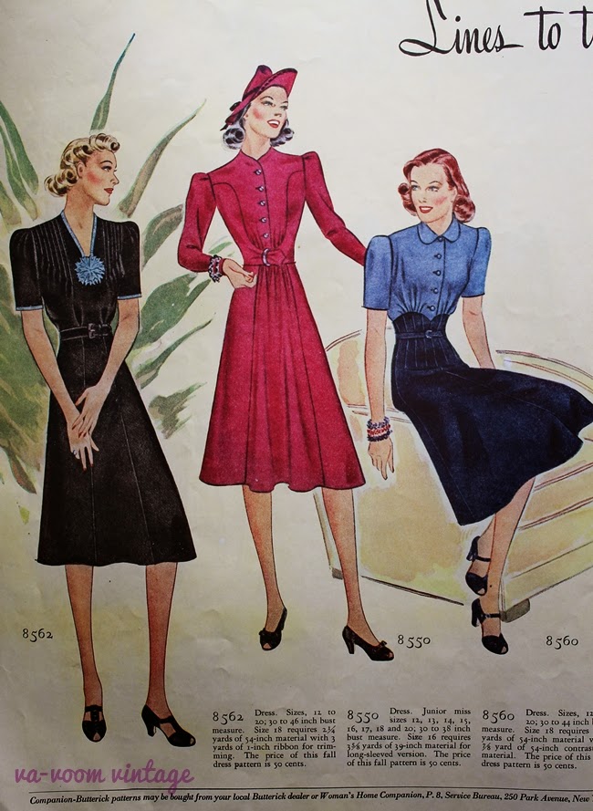 september 1939 vintage womans home companion fashion and advertising from va- voom vintage