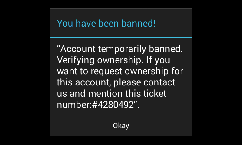 Temporarily banned