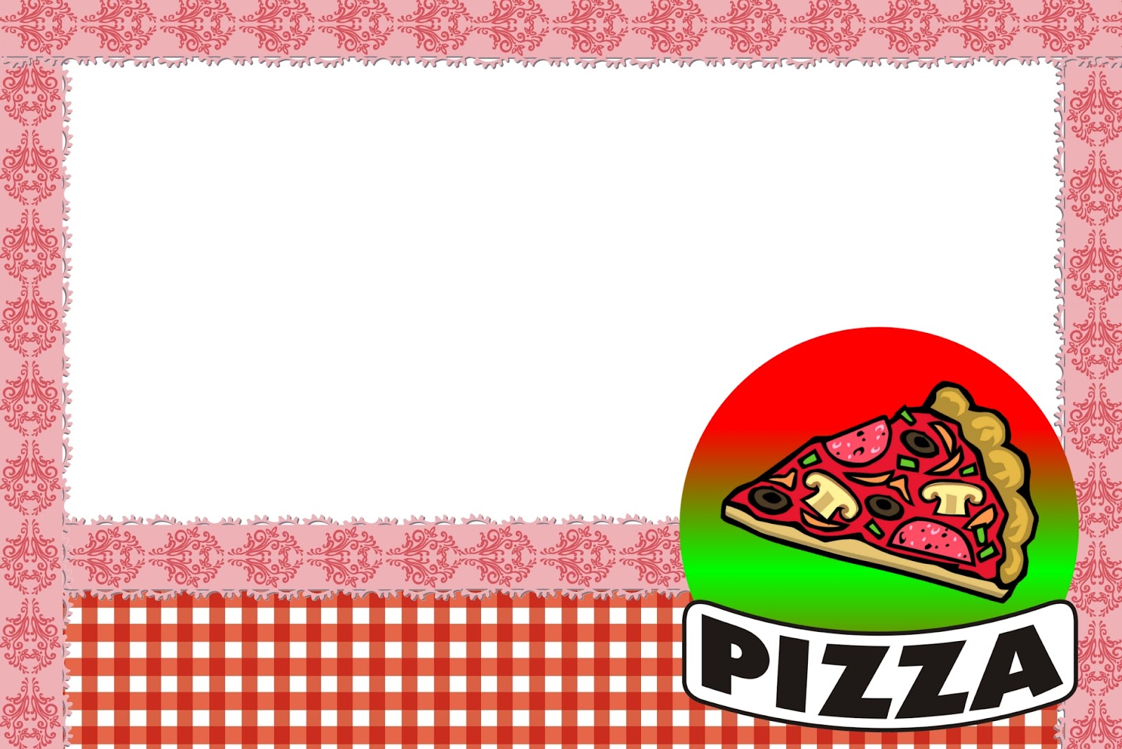 Free Printable Blank Pizza Party Invitation Template