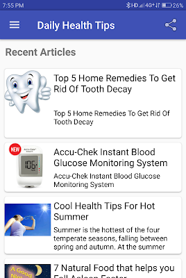 android mobile health app daily health tips by karthik app solution