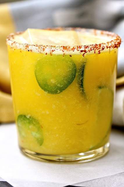 Mango Chile Margarita from Karen's Kitchen Stories Mango Chile Margarita