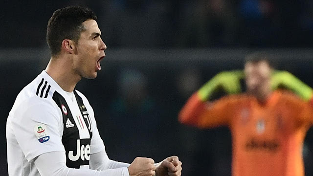 Cristiano Ronaldo Celebrates Juventus