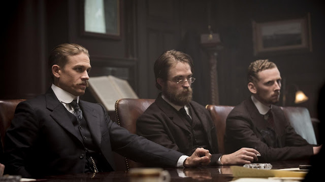 Charlie Hunnam as Percy Fawcett and Robert Pattinson as Henry Costin in The Lost City of Z