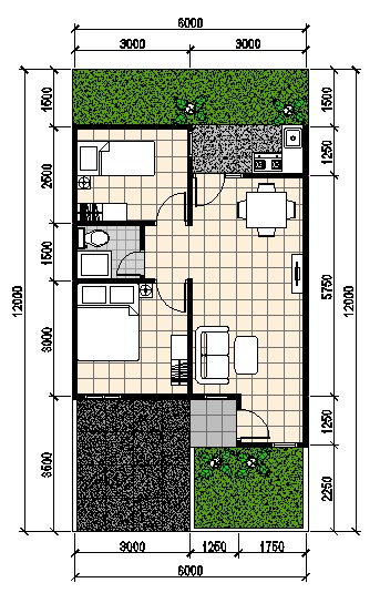 denah rumah minimalis 8 x 12 m denah rumah minimalis 10 x 11 m