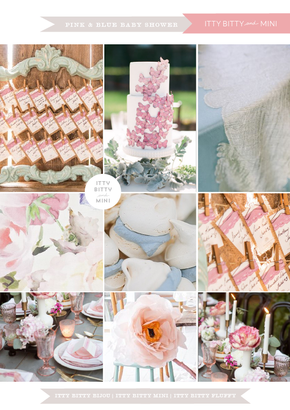 Itty Bitty Mini A Pink and Blue Baby Shower Baby Shower Inspirations
