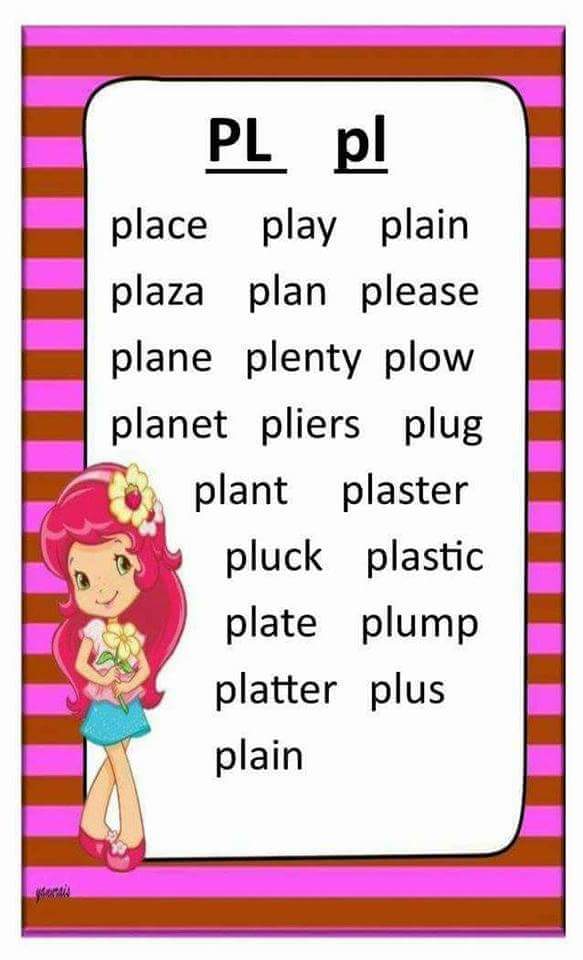 Word Family - Consonant Blend Chart