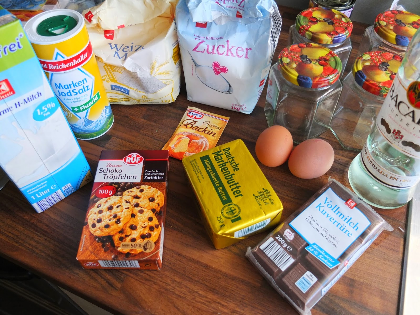 Schokoladenkuchen im Glas
