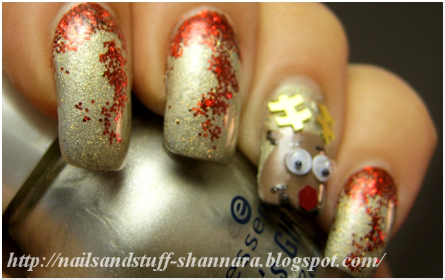 Nails and Stuff: 24 days of Christmas #21 Reindeer (Rudolf)