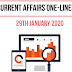 Current Affairs One-Liner: 29th January 2020