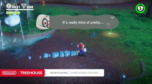 It's really kind of pretty Super Mario Odyssey Frozen Oasis Lakitu Cappy kind of pretty