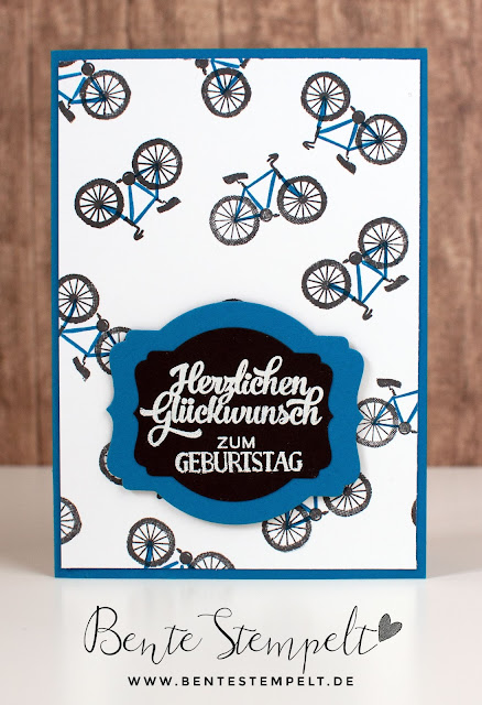 Stampin Up Baum der Freundschaft Sheltering Tree Bicycle Bike Fahrrad DIY Designerpapier selber machen Hintergrund stempeln