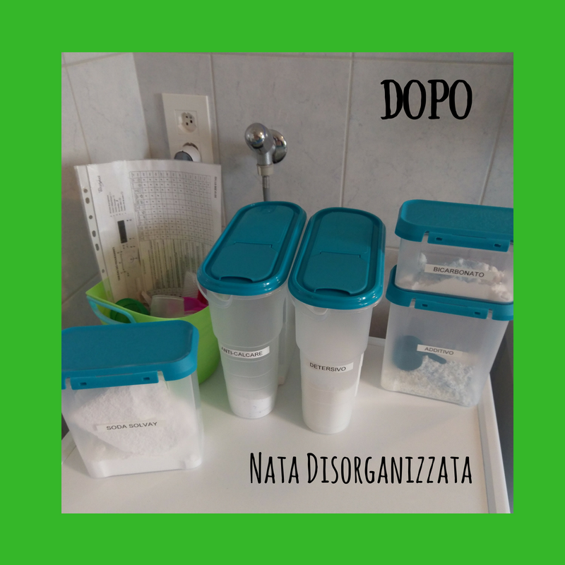Nata disorganizzata: Come organizzare i detersivi in polvere