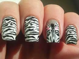 Zebra print nail design