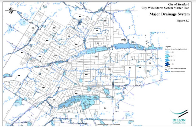 City of Stratford Ontario City-wide Storm System Master Plan Major Drainage Overland Flow Pluvial Flooding Risk Screening Insurance Water Damage Major Overland Pluvial Flood Risk