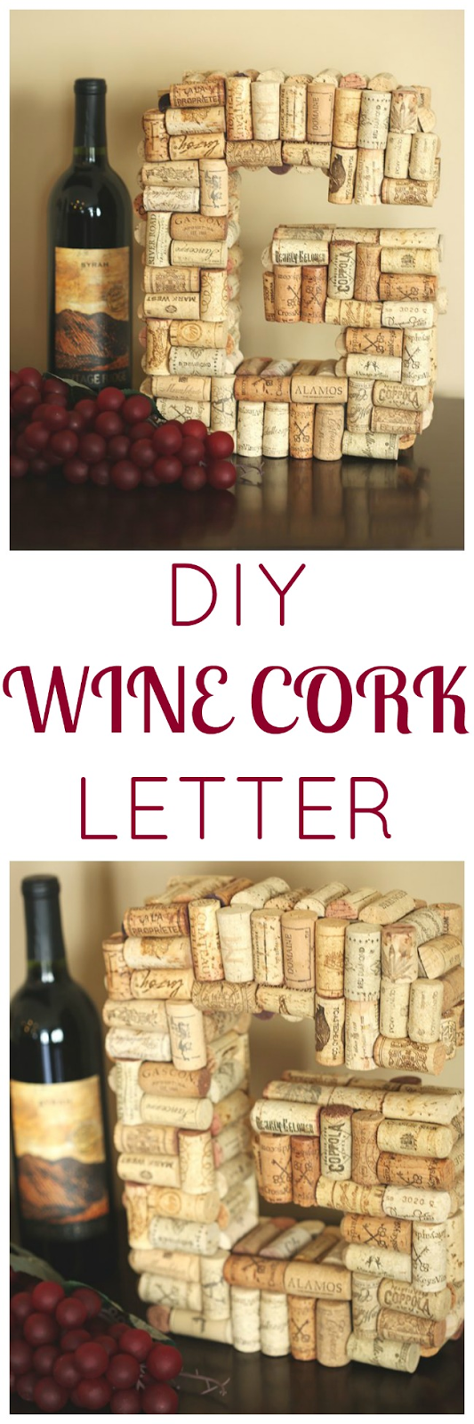 Loves The Find DIY Custom Wine Cork Letter