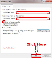 how to password protect your word document 2007