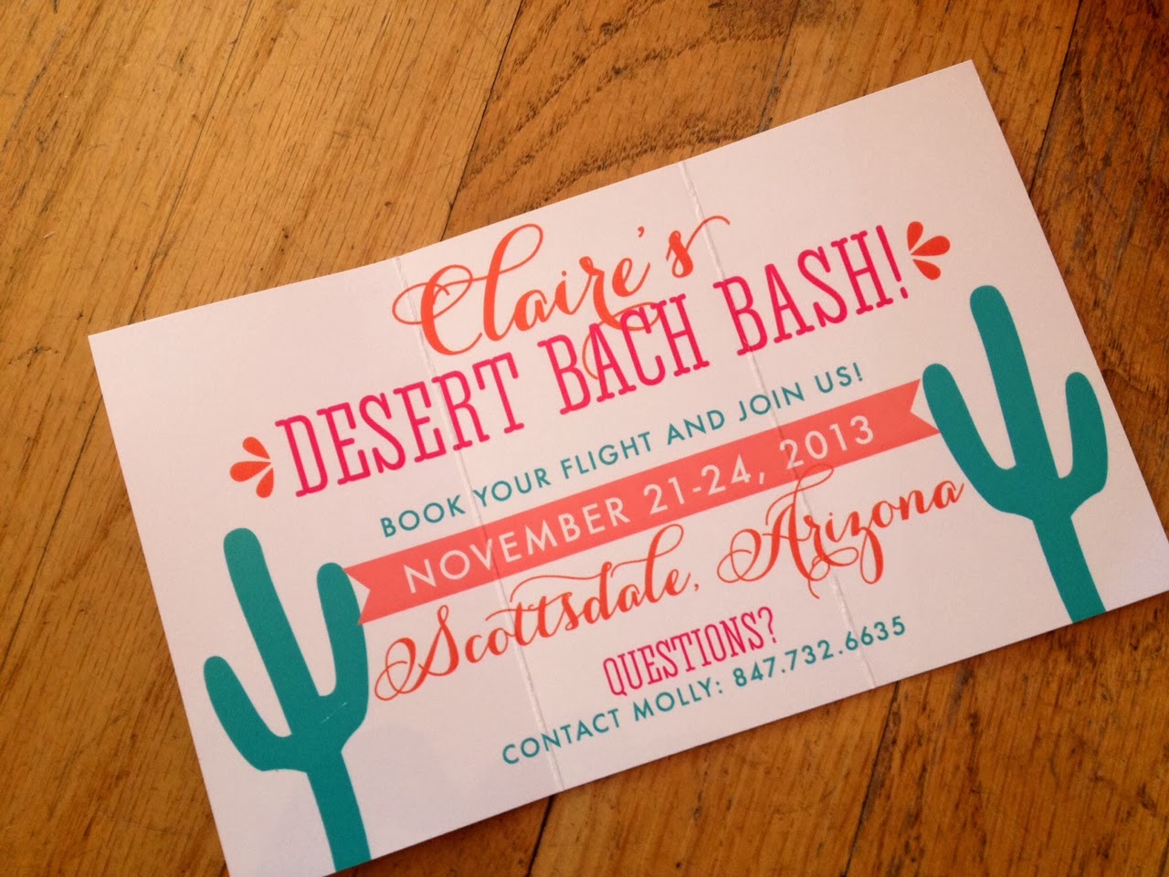 Custom bachelorette party invitation