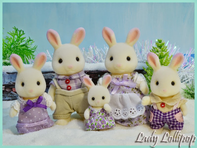 Sylvanian Families LAVENDER RABBIT FAMILY LIMITED Epoch Japan Calico Critters FS 