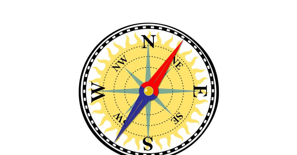 Mulberry & Bliss A compass needle will show you the way.