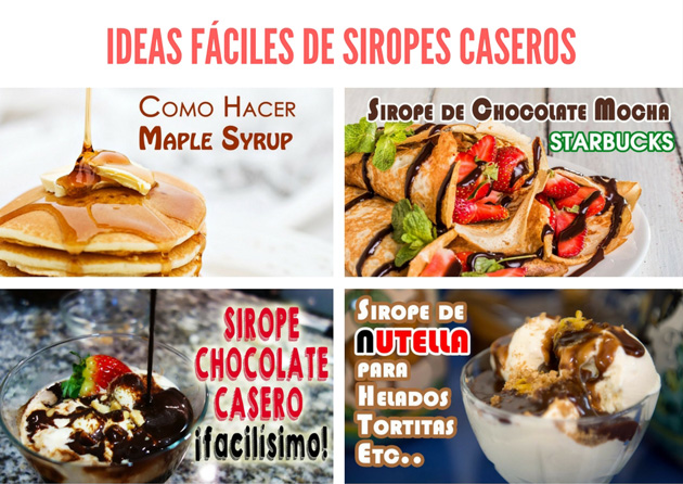 ideas fáciles de siropes para tortitas, batidos, helados y cócteles