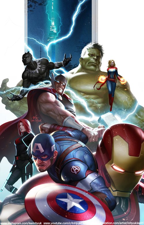 As ilustrações de super-heróis da Marvel e DC de InHyuk Lee InHyuk Lee artstation arte ilustrações quadrinhos marvel dc super heróis