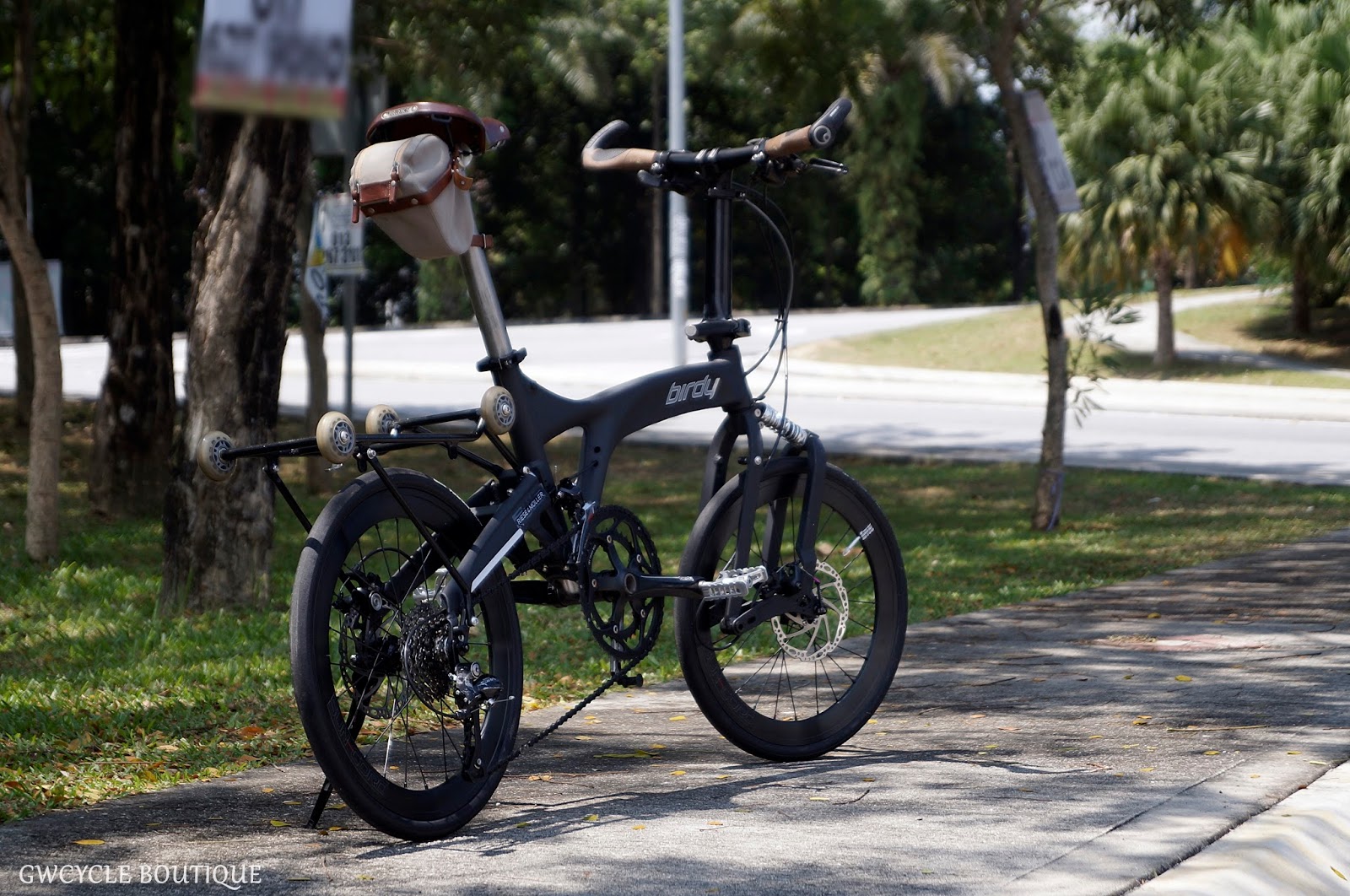 GW Cycle Boutique Birdy 3 Matte Black Folding Bike modification