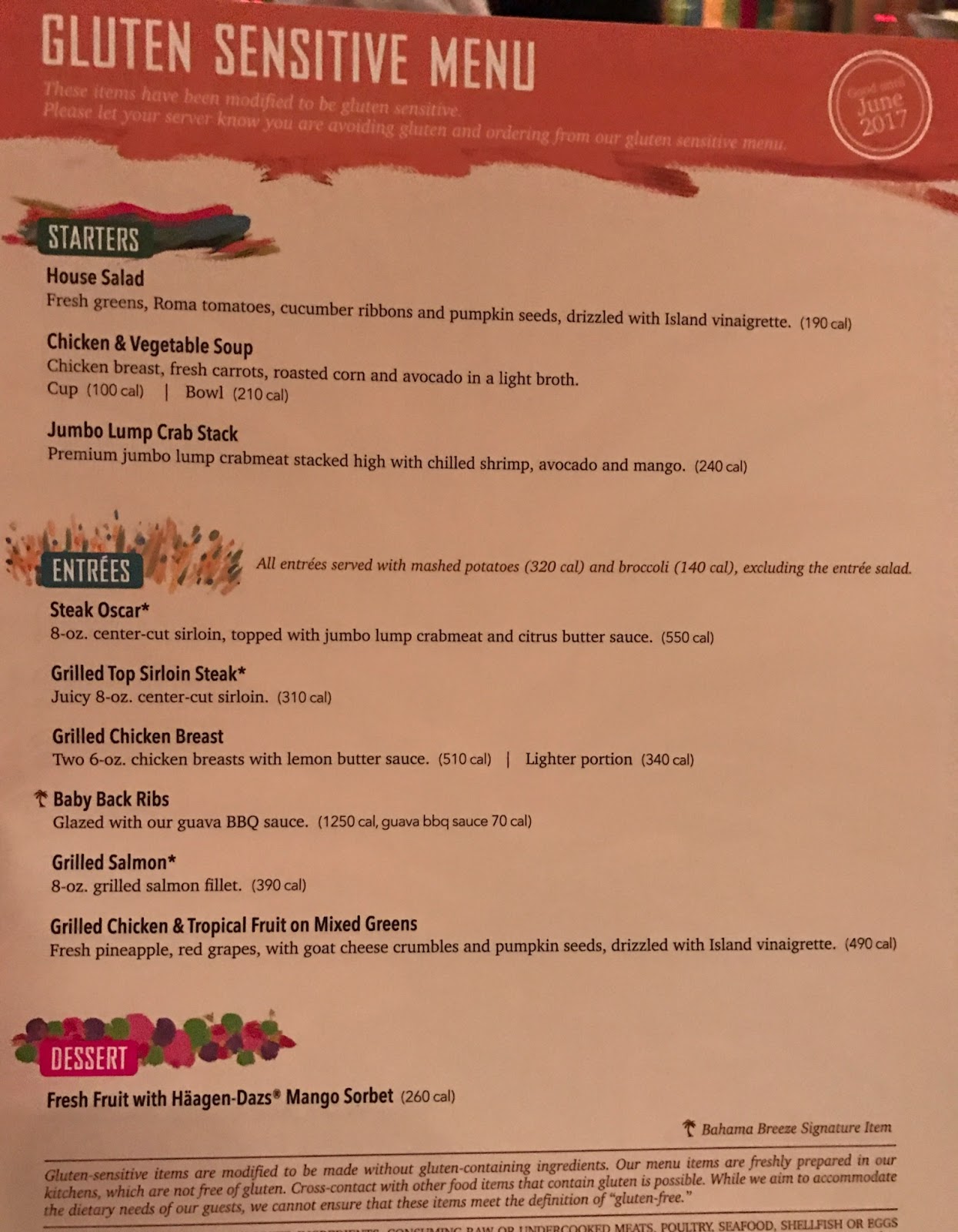 Bahama Breeze Lunch Menu