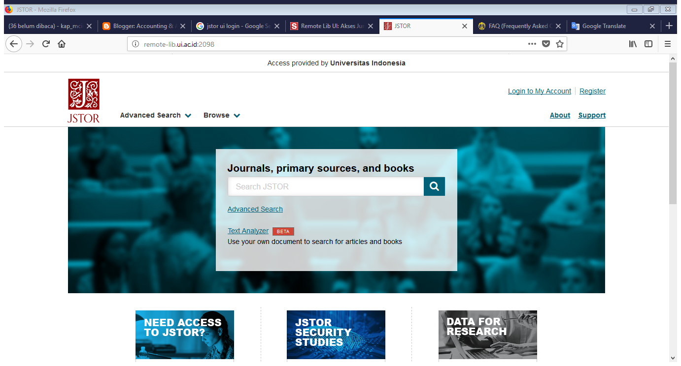 Akses Jurnal Internasional melalui Remote Lib UI