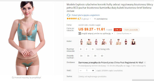 Przewodnik po zakupach biustonoszy na AliExpress jak kupić stanik z AliExpress jaki rozmiar stanika biustonosza kupić z internetu z Chin z AliExpress Aliholik Everythingaliex TelChina Doradca Jarek Aliexpress Polska PL