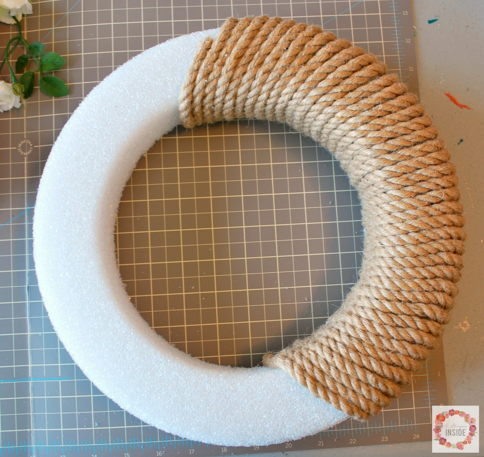 Spring Floral and Twine Wreath A Glimpse Inside