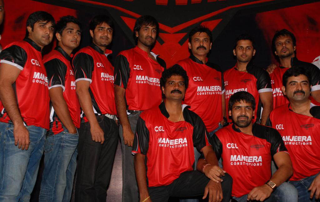 FilmNEWS Tollywood Stars "Telugu Warriors Team" logo launch