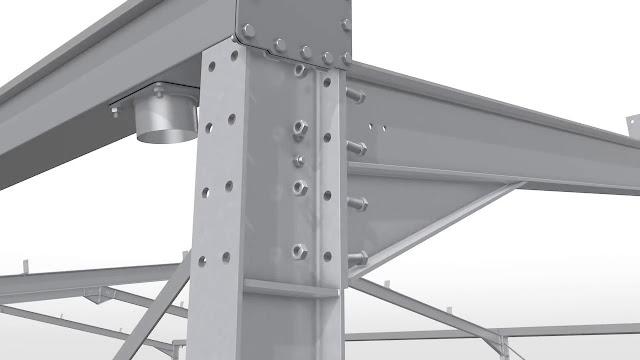 Steel frame 3D construction