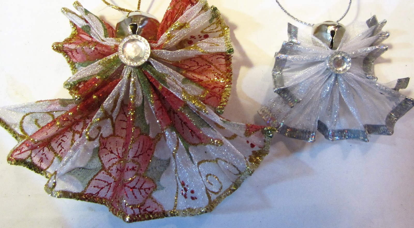 Crafty Maria's Stamping World: Wired Ribbon Angel Ornaments