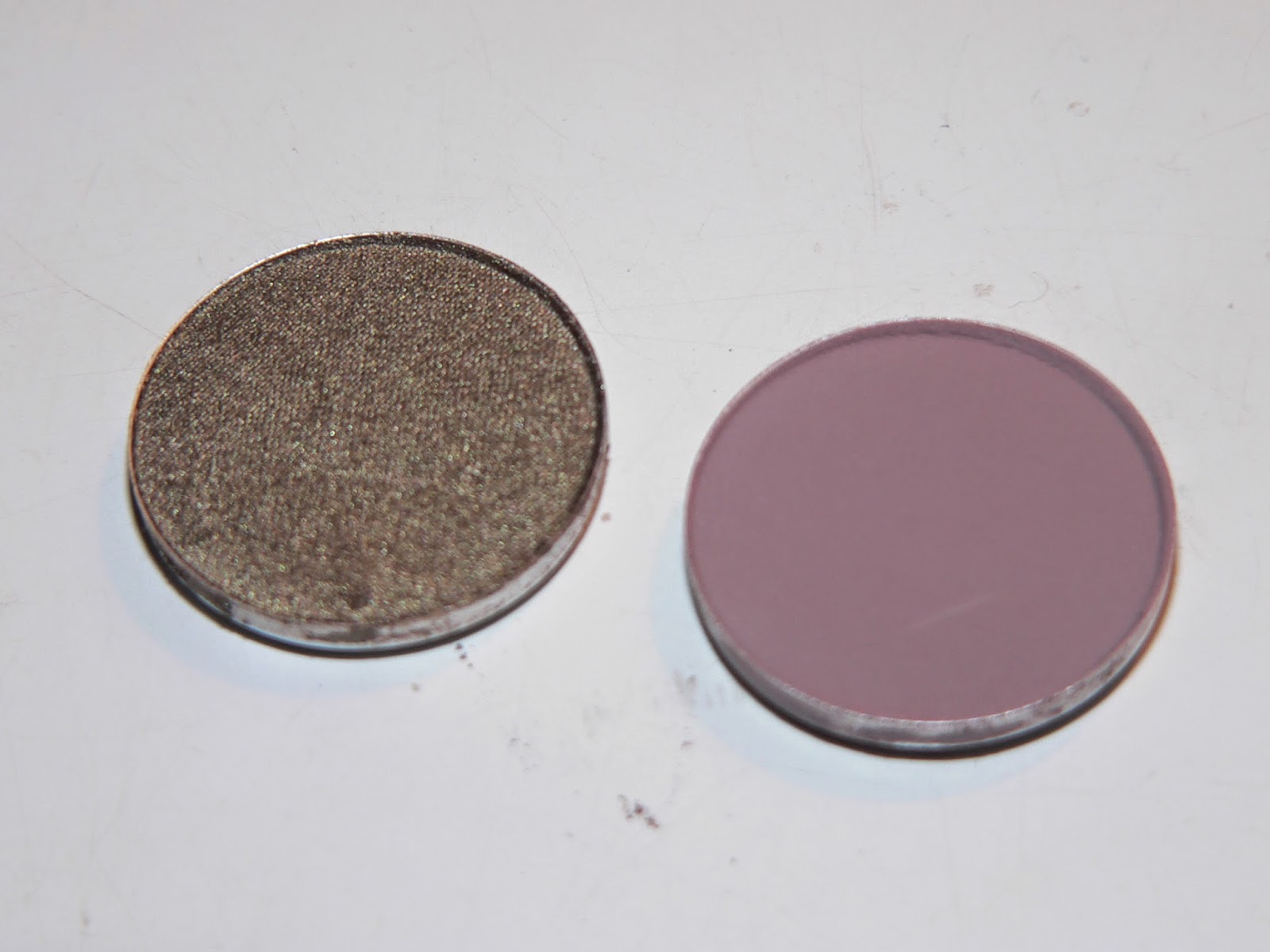 MAC Eye Shadows: (Left to Right) "Sumptuous Olive", "Quarry"