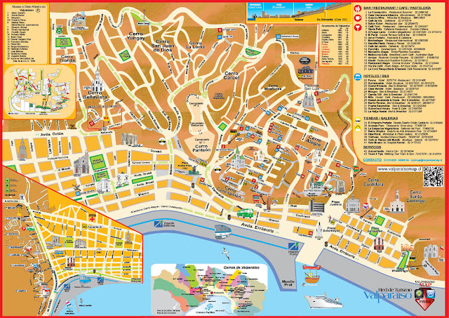 Mapa turístico de Valparaíso Mapa turístico de Valparaíso