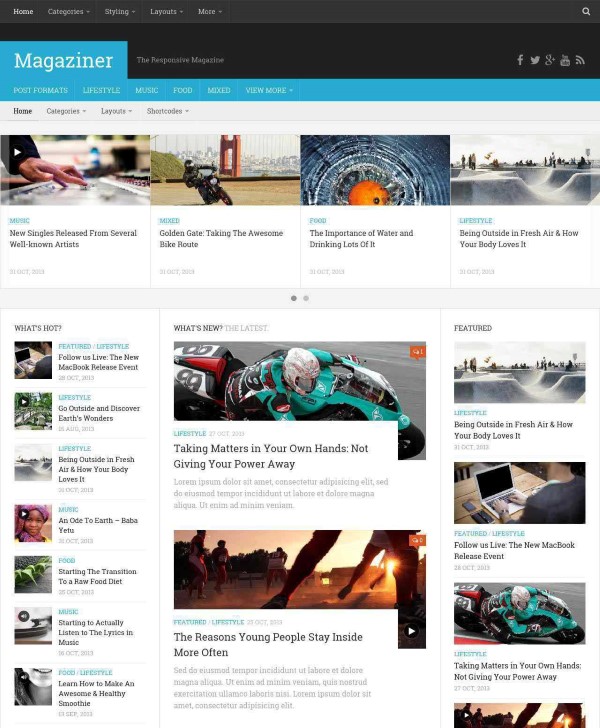 Magaziner responsive magazine style theme