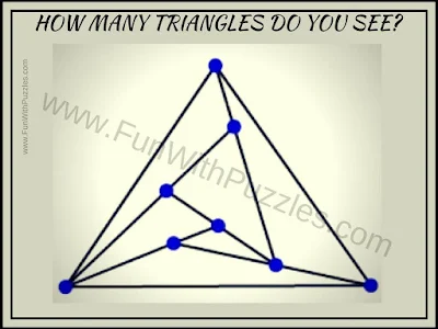 Triangles counting picture puzzle