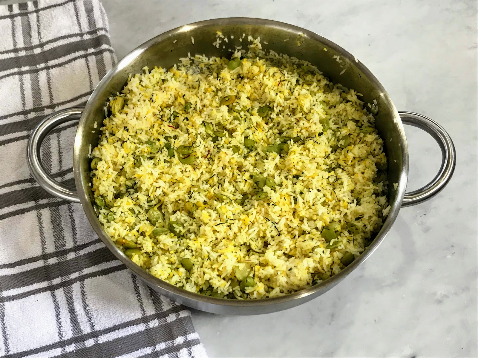 Kitchen Cactus Rice with Fava Beans and Dill (Baghali Polo)