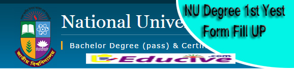 NU degree 1st year form fill up notice