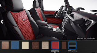 Màu nội thất Mercedes G500 Edition 35 2015 Nội thất Mercedes G500 Edition 35 2015 màu Đen / Đỏ ZF5