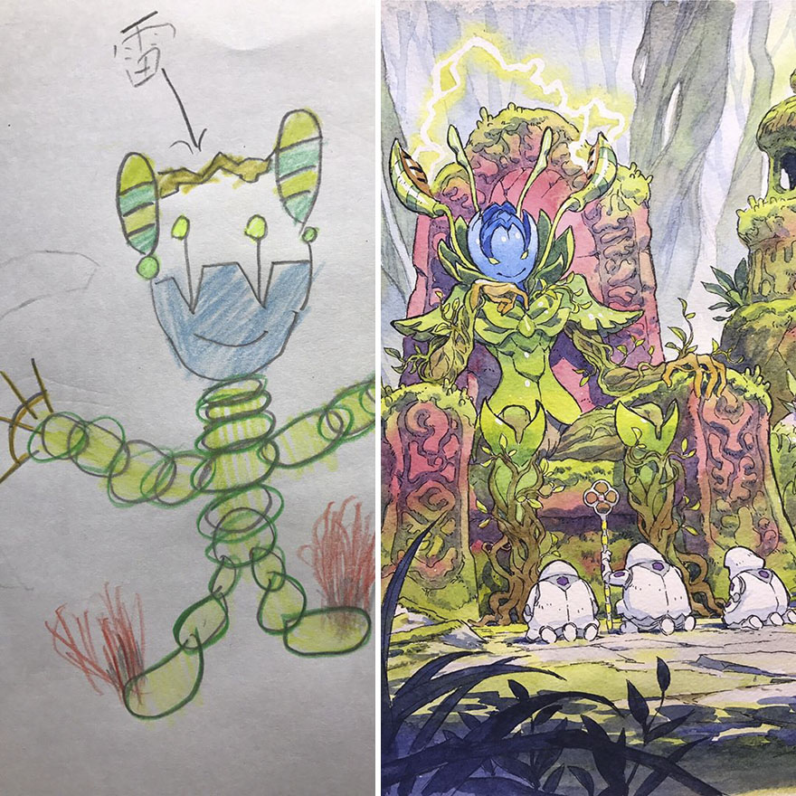 Amazing Father Turns His Son’s Drawings Into Anime Cartoon, And The Result Is Spectacular