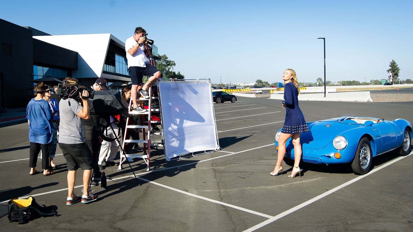 Photoshoot with Porsche brand ambassador Maria Sharapova by Marco Grob