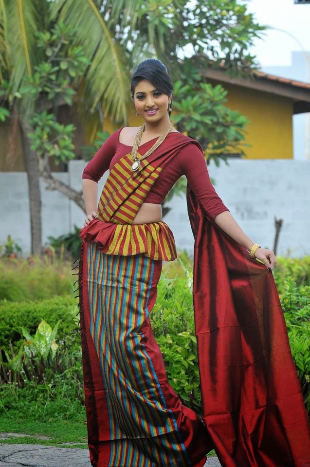 Party Saree in Sri Lanka Frock Style. 