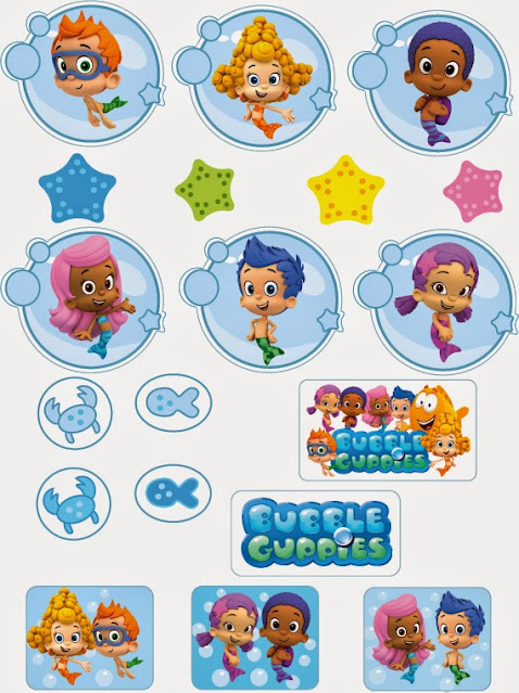 Bubble Guppies: Free Printable Mini Kit for Parties. Bubble Guppies: Free Printable Mini Kit for Parties.