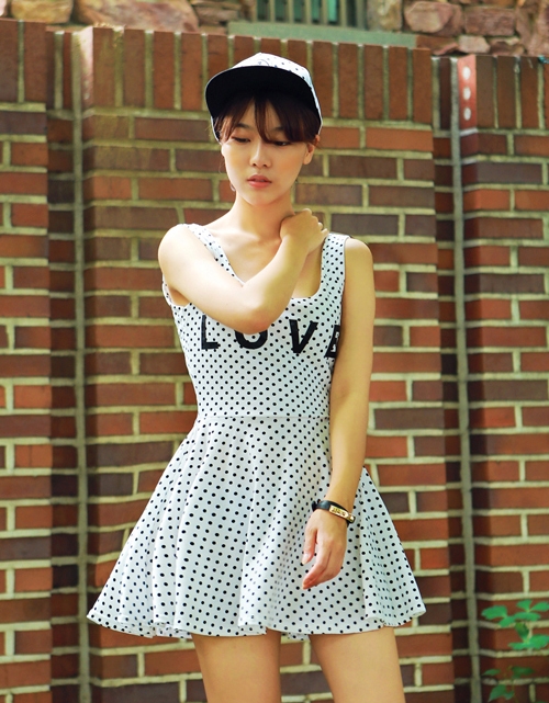 Love Polka Dot Dress KSTYLICK Latest Korean Fashion K