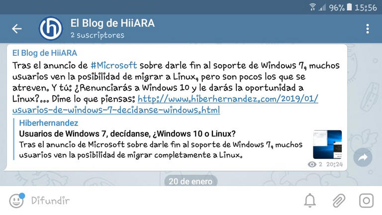 El Blog de HiiARA en Telegram El Blog de HiiARA en Telegram