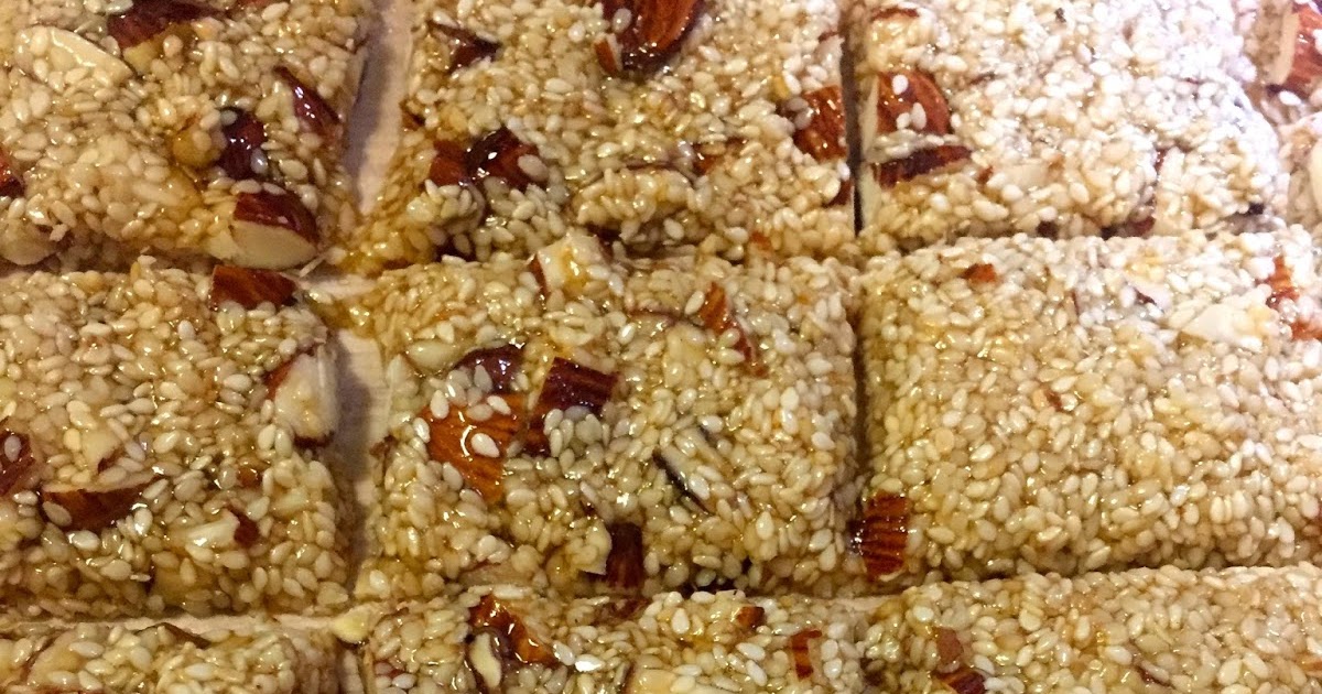 Pasteli sesame seed & nut energy bars Greeklish
